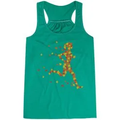 Flowy Racerback Tank Top - Autumn Runner Girl -goneforarun Sales 2023 tr 39609 GREEN MAIN