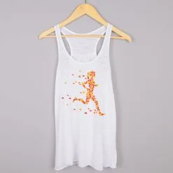 Flowy Racerback Tank Top - Autumn Runner Girl -goneforarun Sales 2023 tr 39609 WHITE HANGER