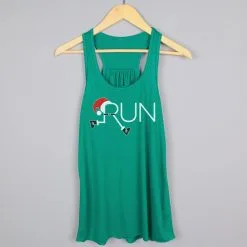 Flowy Racerback Tank Top - Let's Run For Christmas -goneforarun Sales 2023 tr 39616 GREEN HANGER