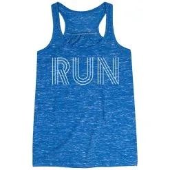 Flowy Racerback Tank Top - Run Lines -goneforarun Sales 2023 tr 39618 BLUE MAIN