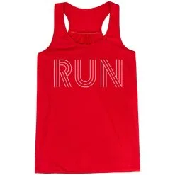 Flowy Racerback Tank Top - Run Lines -goneforarun Sales 2023 tr 39618 RED MAIN