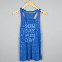 Flowy Racerback Tank Top - Sunday Runday (Stacked) -goneforarun Sales 2023 tr 39620 BLUE HANGER