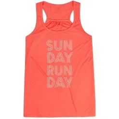Flowy Racerback Tank Top - Sunday Runday (Stacked) -goneforarun Sales 2023 tr 39620 CORAL MAIN