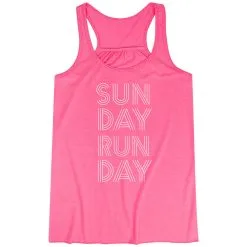 Flowy Racerback Tank Top - Sunday Runday (Stacked) -goneforarun Sales 2023 tr 39620 PINK MAIN