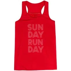 Flowy Racerback Tank Top - Sunday Runday (Stacked) -goneforarun Sales 2023 tr 39620 RED MAIN
