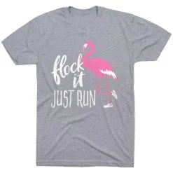 Running Short Sleeve T-Shirt - Flock It Just Run -goneforarun Sales 2023 tr 39626 GRAY FLAT