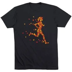 Running Short Sleeve T-Shirt - Autumn Runner Girl 18 Running Short Sleeve T-Shirt - Autumn Runner Girl -goneforarun Sales 2023 tr 39629 BLACK FLAT