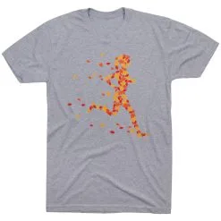 Running Short Sleeve T-Shirt - Autumn Runner Girl 20 Running Short Sleeve T-Shirt - Autumn Runner Girl -goneforarun Sales 2023 tr 39629 GRAY FLAT