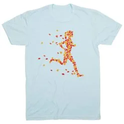 Running Short Sleeve T-Shirt - Autumn Runner Girl 22 Running Short Sleeve T-Shirt - Autumn Runner Girl -goneforarun Sales 2023 tr 39629 LIGHTBLUE FLAT