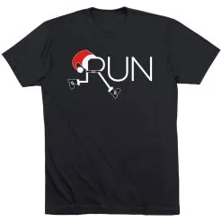 Running Short Sleeve T-Shirt - Let's Run For Christmas -goneforarun Sales 2023 tr 39636 BLACK FLAT