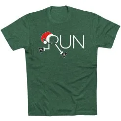 Running Short Sleeve T-Shirt - Let's Run For Christmas -goneforarun Sales 2023 tr 39636 FORESTGREEN FLAT
