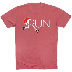 Running Short Sleeve T-Shirt - Let's Run For Christmas -goneforarun Sales 2023 tr 39636 MAUVE FLAT