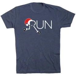 Running Short Sleeve T-Shirt - Let's Run For Christmas -goneforarun Sales 2023 tr 39636 NAVY FLAT