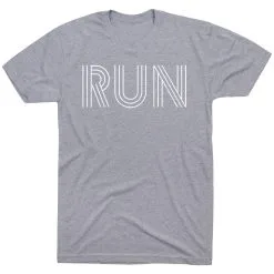 Running Short Sleeve T-Shirt - Run Lines 27 Running Short Sleeve T-Shirt - Run Lines -goneforarun Sales 2023 tr 39638 GRAY FLAT