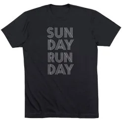 Running Short Sleeve T-Shirt - Sunday Runday (Stacked) -goneforarun Sales 2023 tr 39640 BLACK FLAT