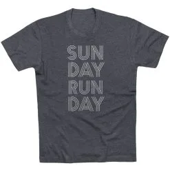 Running Short Sleeve T-Shirt - Sunday Runday (Stacked) -goneforarun Sales 2023 tr 39640 CHARCOAL FLAT