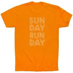 Running Short Sleeve T-Shirt - Sunday Runday (Stacked) -goneforarun Sales 2023 tr 39640 ORANGE FLAT