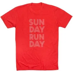 Running Short Sleeve T-Shirt - Sunday Runday (Stacked) -goneforarun Sales 2023 tr 39640 RED FLAT