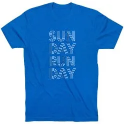 Running Short Sleeve T-Shirt - Sunday Runday (Stacked) -goneforarun Sales 2023 tr 39640 ROYAL FLAT