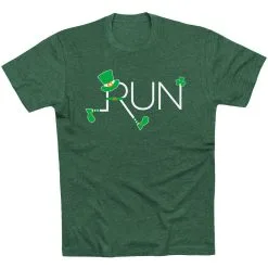 Running Short Sleeve T-Shirt - Let's Run Lucky -goneforarun Sales 2023 tr 39857 FORESTGREEN FLAT