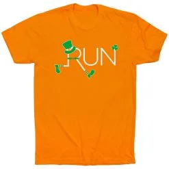 Running Short Sleeve T-Shirt - Let's Run Lucky -goneforarun Sales 2023 tr 39857 ORANGE FLAT