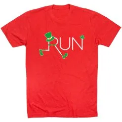 Running Short Sleeve T-Shirt - Let's Run Lucky -goneforarun Sales 2023 tr 39857 RED FLAT
