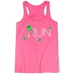 Running Flowy Racerback Tank Top - Let's Run Lucky -goneforarun Sales 2023 tr 39912 PINK MAIN