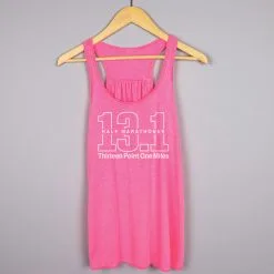 Running Flowy Racerback Tank Top - Half Marathoner 13.1 Miles -goneforarun Sales 2023 tr 39914 PINK HANGER