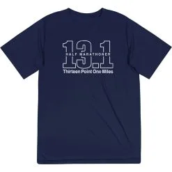 Men's Running Short Sleeve Tech Tee - Half Marathoner 13.1 Miles 15 Men's Running Short Sleeve Tech Tee - Half Marathoner 13.1 Miles -goneforarun Sales 2023 tr 39922 NAVY FLAT