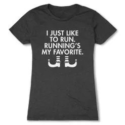 Women's Everyday Runners Tee - Running's My Favorite (Simple) -goneforarun Sales 2023 tr 40024 CHARCOAL FLAT