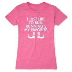 Women's Everyday Runners Tee - Running's My Favorite (Simple) -goneforarun Sales 2023 tr 40024 HOTPINK FLAT