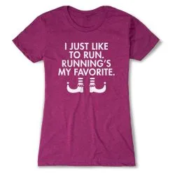 Women's Everyday Runners Tee - Running's My Favorite (Simple) -goneforarun Sales 2023 tr 40024 LUSHBERRY FLAT