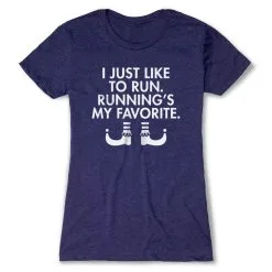Women's Everyday Runners Tee - Running's My Favorite (Simple) -goneforarun Sales 2023 tr 40024 STORMINDIGO FLAT