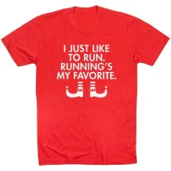 Running Short Sleeve T-Shirt - Running's My Favorite (Simple)