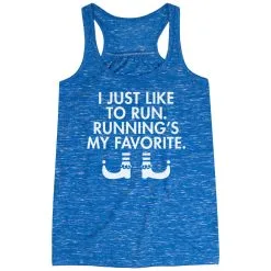 Running Flowy Racerback Tank Top - Running's My Favorite (Simple) -goneforarun Sales 2023 tr 40027 BLUE MAIN