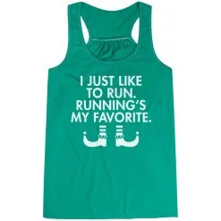Running Flowy Racerback Tank Top - Running's My Favorite (Simple) -goneforarun Sales 2023 tr 40027 GREEN MAIN