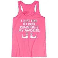 Running Flowy Racerback Tank Top - Running's My Favorite (Simple) -goneforarun Sales 2023 tr 40027 PINK MAIN
