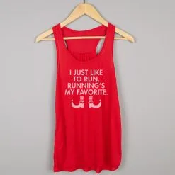 Running Flowy Racerback Tank Top - Running's My Favorite (Simple) -goneforarun Sales 2023 tr 40027 RED HANGER