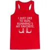 Running Flowy Racerback Tank Top - Running's My Favorite (Simple)