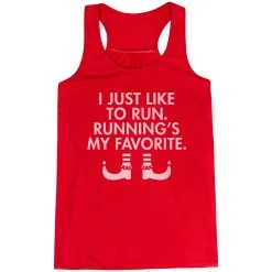 Running Flowy Racerback Tank Top - Running's My Favorite (Simple)