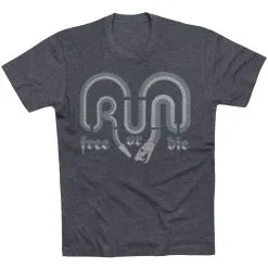Running Short Sleeve T-Shirt - Run Free Or Die Snake -goneforarun Sales 2023 tr 40044 CHARCOAL FLAT