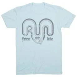 Running Short Sleeve T-Shirt - Run Free Or Die Snake -goneforarun Sales 2023 tr 40044 LIGHTBLUE FLAT
