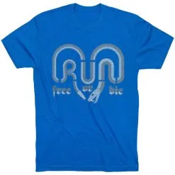 Running Short Sleeve T-Shirt - Run Free Or Die Snake -goneforarun Sales 2023 tr 40044 ROYAL FLAT