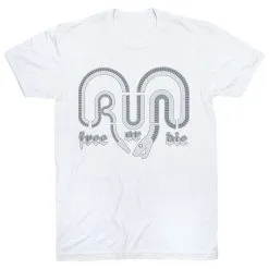 Running Short Sleeve T-Shirt - Run Free Or Die Snake -goneforarun Sales 2023 tr 40044 WHITE FLAT