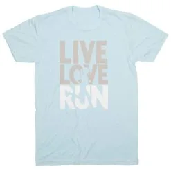Running Short Sleeve T-Shirt - Live Love Run Silhouette -goneforarun Sales 2023 tr 40059 LIGHTBLUE FLAT
