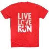 Running Short Sleeve T-Shirt - Live Love Run Silhouette -goneforarun Sales 2023 tr 40059 RED FLAT