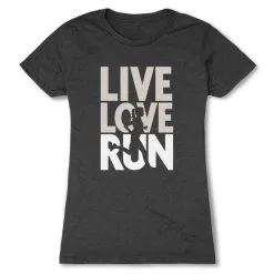 Women's Everyday Runners Tee - Live Love Run Silhouette -goneforarun Sales 2023 tr 40060 CHARCOAL FLAT