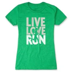 Women's Everyday Runners Tee - Live Love Run Silhouette -goneforarun Sales 2023 tr 40060 GREEN FLAT
