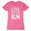 Women's Everyday Runners Tee - Live Love Run Silhouette -goneforarun Sales 2023 tr 40060 HOTPINK FLAT
