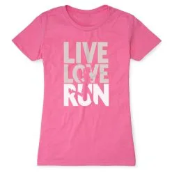Women's Everyday Runners Tee - Live Love Run Silhouette